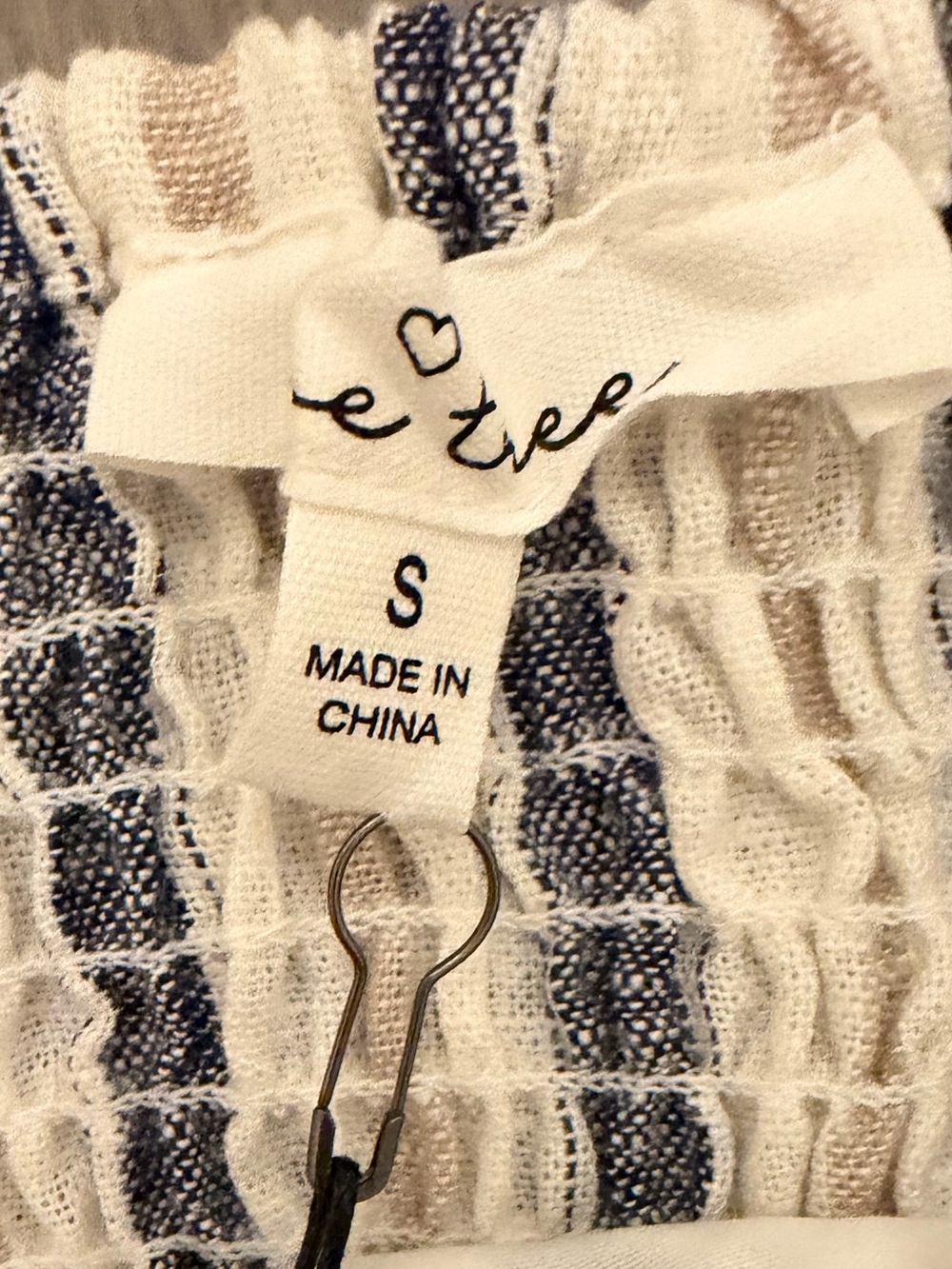 Love Tree Blue and White Striped Button-Front Jumpsuit with Belt - Picture 6 of 11